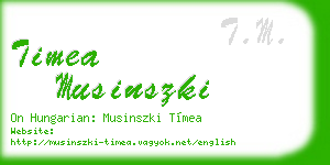 timea musinszki business card
